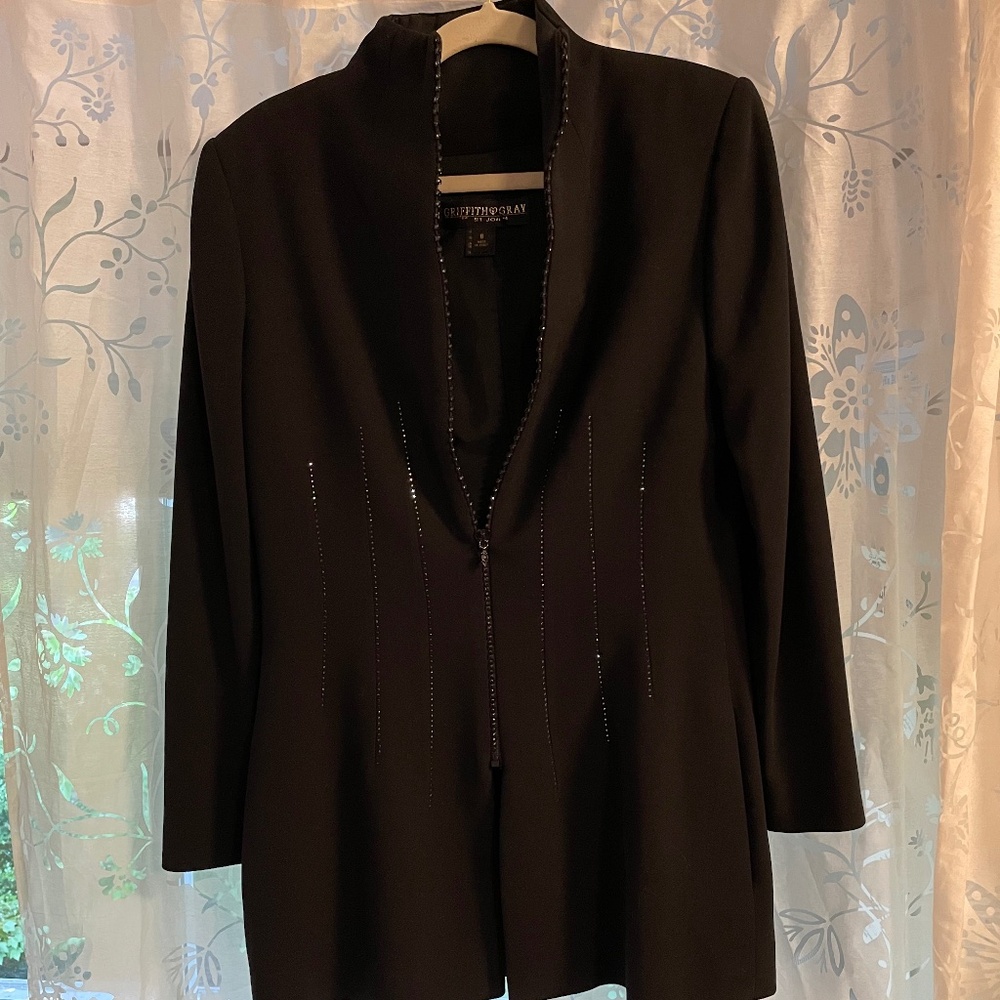 St John rhinestone wool jacket 90s/y2k vintage